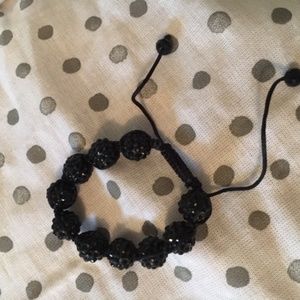 Black Sparkle Beaded Bracelet